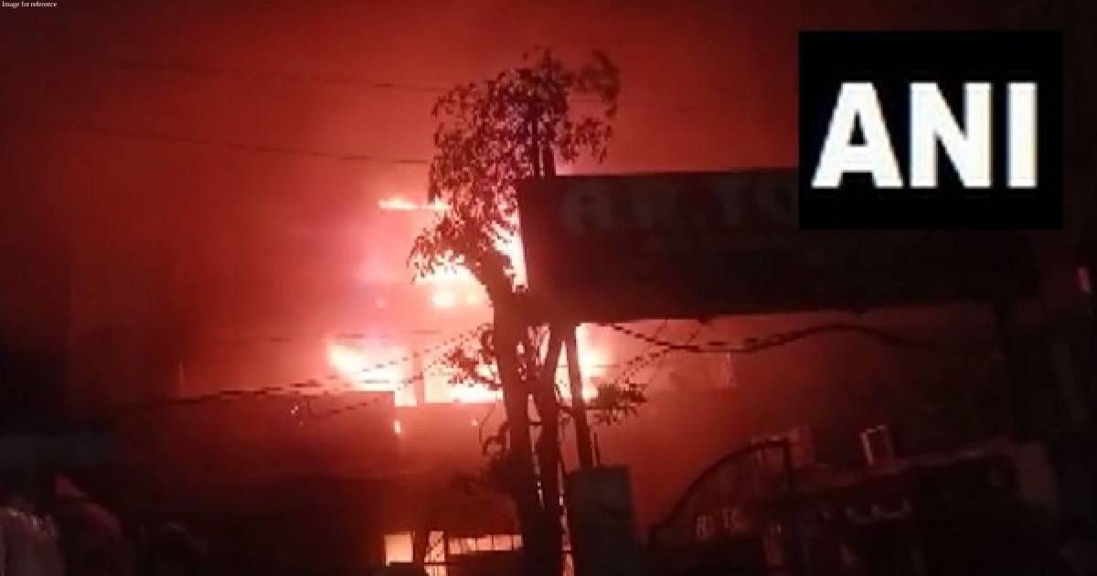 Massive fire at Hamraj Market in Kanpur, operation underway to douse flames